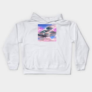 Vaporwave Clouds Kids Hoodie